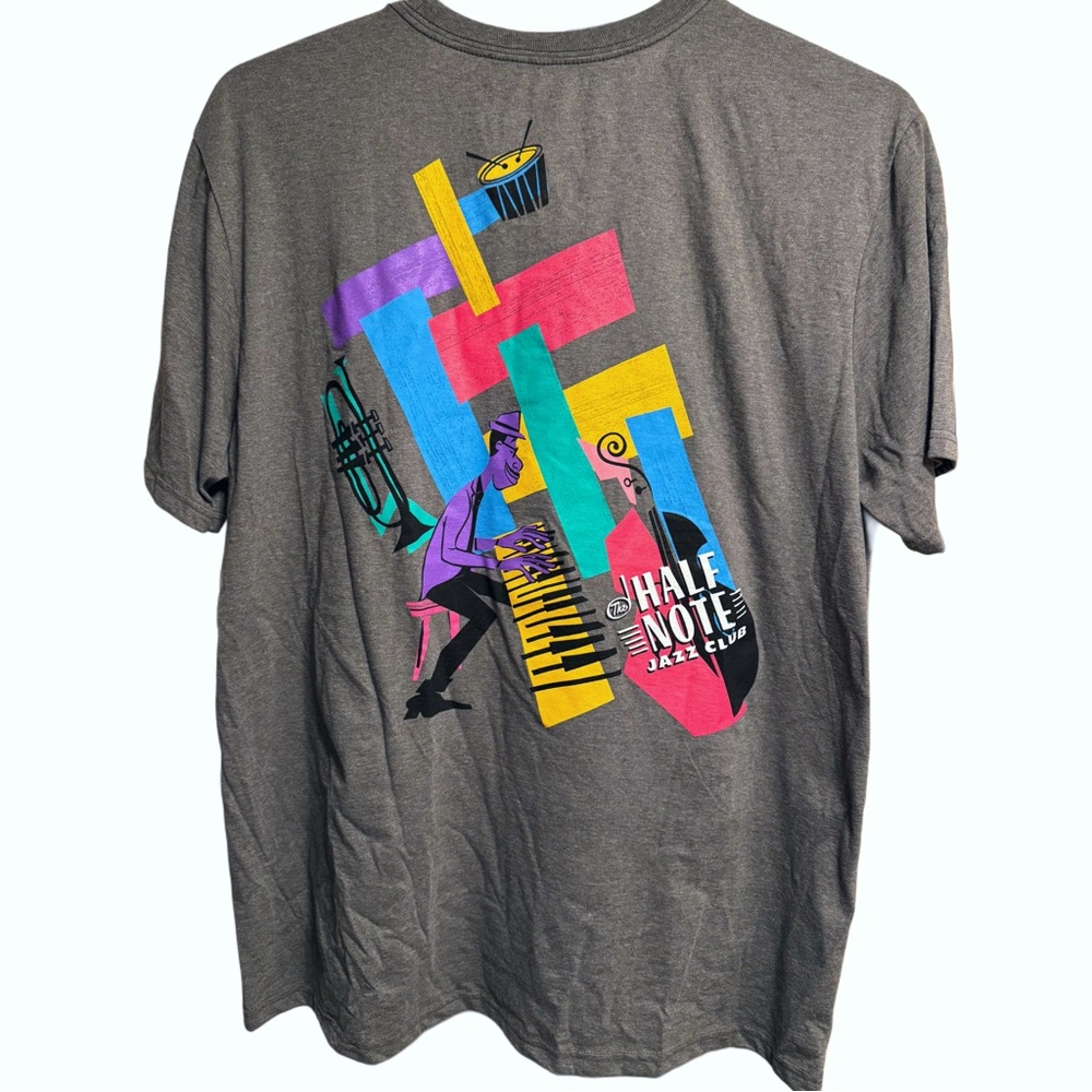 Disney Pixar Soul Half Note Jazz Club T-Shirt with Pocket Gray Size 2XL NWT